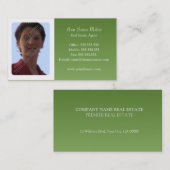 エステ実在ート名刺-オリーブグリーン 名刺 (正面/裏面)