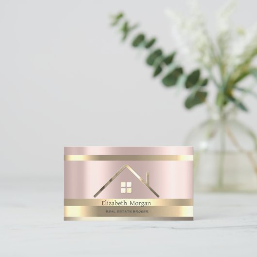 エステ実在ート金ゴールドストライプのハウスルーフバラ金ゴールド 名刺 (スタンド正面)