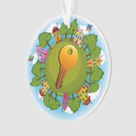 エステ実在ート"ウェルカムホーム"ニューホームオーナメント オーナメント (正面)