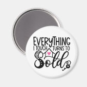 エステ実在ート·エージェント·ブローカランニングー·不動産仲介業者 マグネット (正面/裏面)