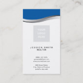 エステ実在ート・ブルーとシルバー・スウッシュの名刺 名刺 (裏面)