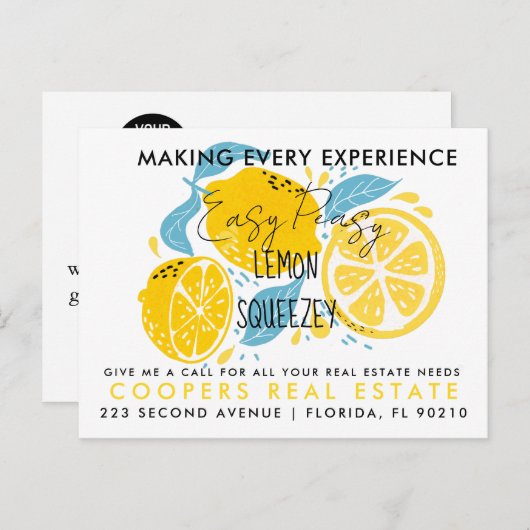 エステ実在ートLEMON紹介はがき 案内ポストカード (正面/裏面)