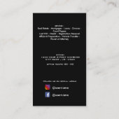 エステ実在ートQRコードプロフェッショナル写真エレガント 名刺 (裏面)