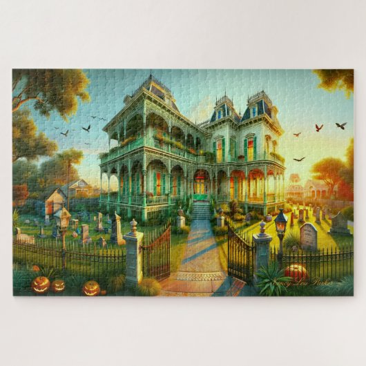 エステ幽霊のよく出るート"レイヴンズルースト"不気味な夕暮れ ジグソーパズル (横)