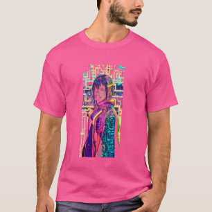 エステ日本のティックサイバーパンクスタイルワイフガールウォラ Tシャツ