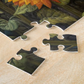 エステ素朴ティックサンフラワーサンセット ジグソーパズル (側面)