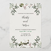 エステ結婚式招待状カード 箔招待状 (正面)