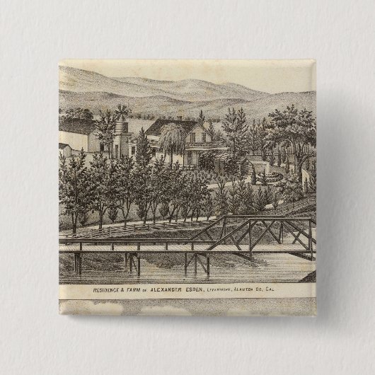 エスデン、クラリーレジデンシズ 缶バッジ (正面)