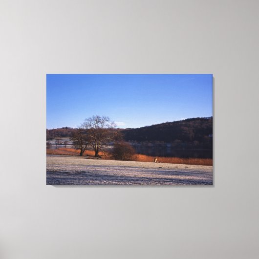 エストウィートウォーターウィンターホリデーカード キャンバスプリント (正面)