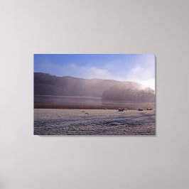 エストウィートウォーターウィンターホリデーカード キャンバスプリント