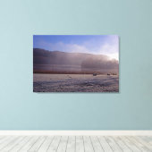 エストウィートウォーターウィンターホリデーカード キャンバスプリント (インサイチュ (ウッドフロア))