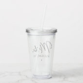 エストカスタム夫人新モダン規エレガント制スクリプト アクリルタンブラー (裏面)