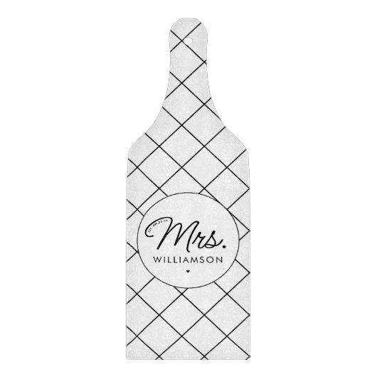 エストカスタム夫人新モダン規エレガント制スクリプト カッティングボード (正面)