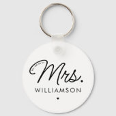 エストカスタム夫人新モダン規エレガント制スクリプト キーホルダー (裏面)