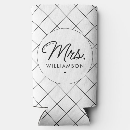 エストカスタム夫人新モダン規エレガント制スクリプト スリム缶クーラー (裏面)