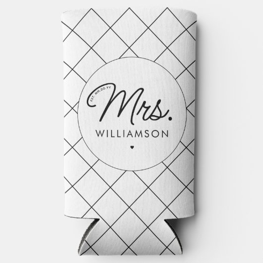 エストカスタム夫人新モダン規エレガント制スクリプト スリム缶クーラー (正面)