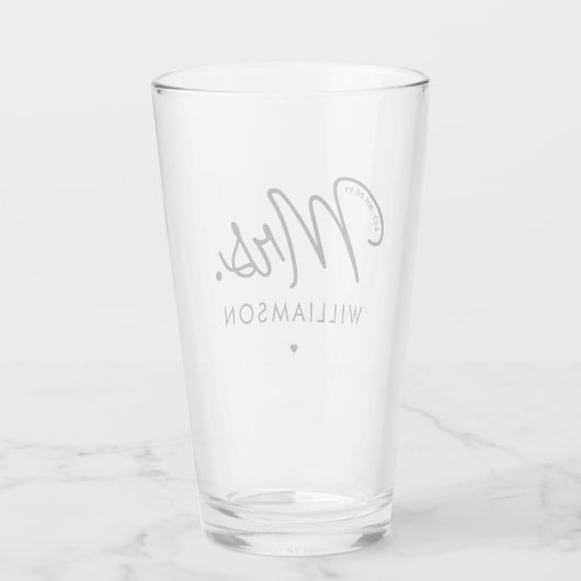 エストカスタム夫人新モダン規エレガント制スクリプト タンブラーグラス (裏面)