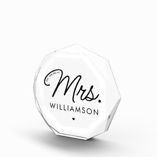 エストカスタム夫人新モダン規エレガント制スクリプト フォトブロック (右)