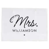 エストカスタム夫人新モダン規エレガント制スクリプト ラージペーパーバッグ (裏面)