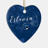 エストニアのハート、エストニア語クリスマスツリーのオーナメント セラミックオーナメント (右)