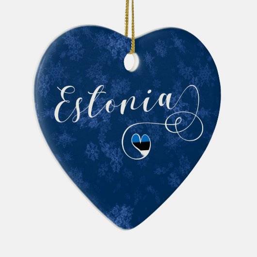 エストニアのハート、エストニア語クリスマスツリーのオーナメント セラミックオーナメント (右)