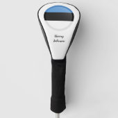 エストニアの国旗とモノグラムのゴルフクラブカバー ゴルフヘッドカバー (正面)