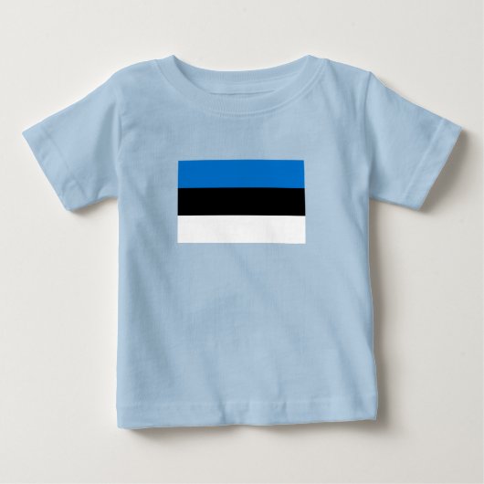 エストニアの国旗 ベビーTシャツ (正面)