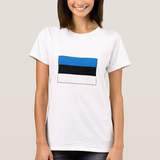 エストニアの国旗 Tシャツ (正面)