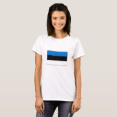 エストニアの国旗 Tシャツ (正面フル)