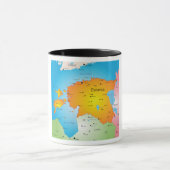 エストニアの地図マグカップ マグカップ (中央)