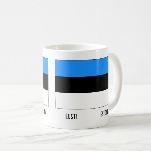 エストニアの地図 コーヒーマグカップ (正面右)