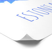 エストニアの地図 ポスター (角)