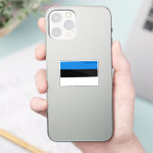 エストニアの旗 カット加工 シール (スマートフォン)