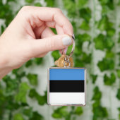 エストニアの旗EE キーホルダー (手)