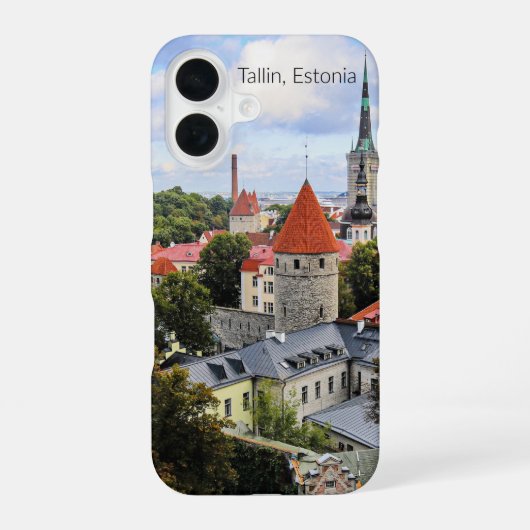 エストニアの歴史的中心地タリン iPhone 16ケース (裏面)