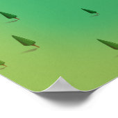 エストニアの湖 エングレ湖地図 ポスター (角)