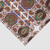 エストニアの素朴なフォークアートの花のパターン 薄葉紙 (詳細)