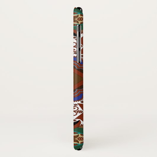 エストニアの素朴なフォークアートの花のパターン Case-Mate iPhoneケース (裏面/左)