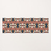 エストニアの青と黄色のフローラフォークアート ヨガマット (裏面(横))