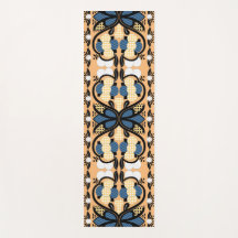 エストニアの青と黄色のフローラフォークアート