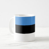エストニアの(エストニア語の)旗 コーヒーマグカップ (正面左)
