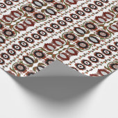 エストニアアンティークフォークアートの花のパターン ラッピングペーパー (角)