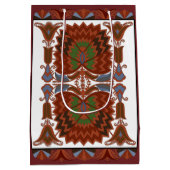 エストニアアンティークフローラフォーク美術刺繍 ミディアムペーパーバッグ (裏面)