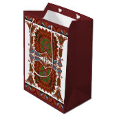 エストニアアンティークフローラフォーク美術刺繍 ミディアムペーパーバッグ (裏面アングル)