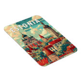 エストニアイラストレーショントラベルアートヴィンテージ マグネット (右側)