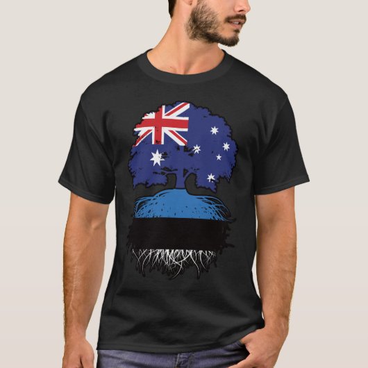 エストニアエストニアオーストラリアの木の根 Tシャツ (正面)