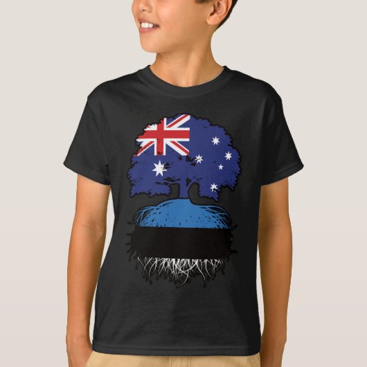 エストニアエストニアオーストラリアの木の根 Tシャツ (正面)