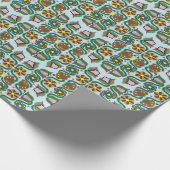 エストニアカラフルの花伝統的柄 ラッピングペーパー (角)