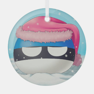 エストニアカントリーボールクリスマスポリンドボール ガラスオーナメント