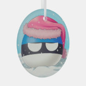 エストニアカントリーボールクリスマスポリンドボール ガラスオーナメント (正面右)